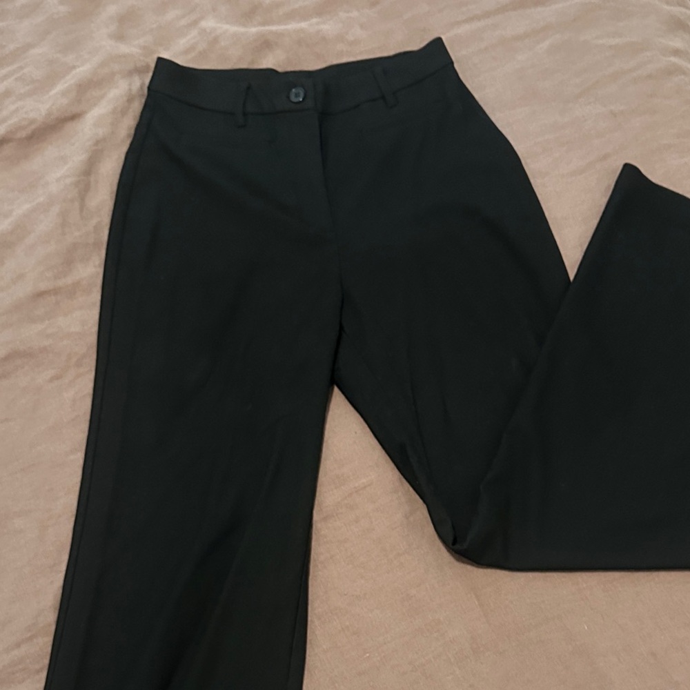 Monki Black Straight Leg Tailored Dress Pants